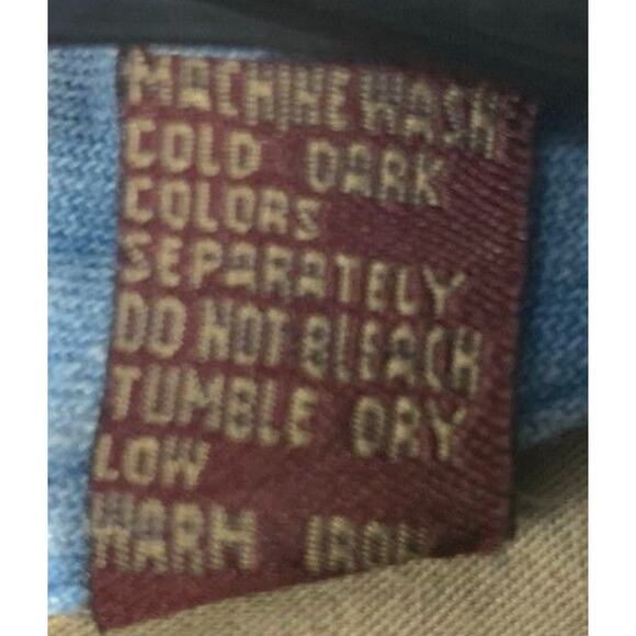 Haggar Casuals Button Up Shirt Men's Large Brown Denim-Lined Collar 90's VTG - Picture 6 of 7